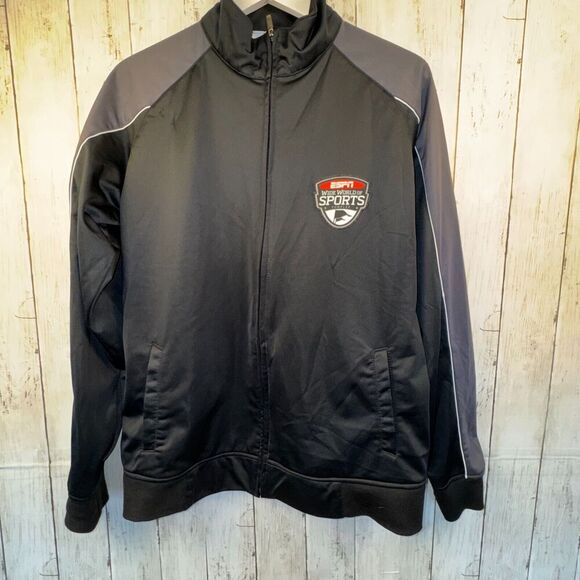 Disney Parks Men's ESPN Wide World Of Sports Track Jacket Black/Gray • Large - Picture 2 of 8